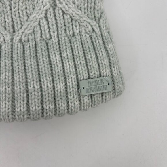 Under Armour Women's Around Town Beanie UA Logo Stretch Knit Green OS NWT, $30 - Picture 5 of 5